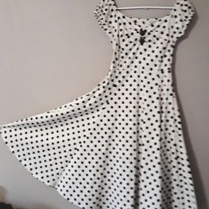 Dress. Polka dot. Swing Dress. Rockabilly Dress